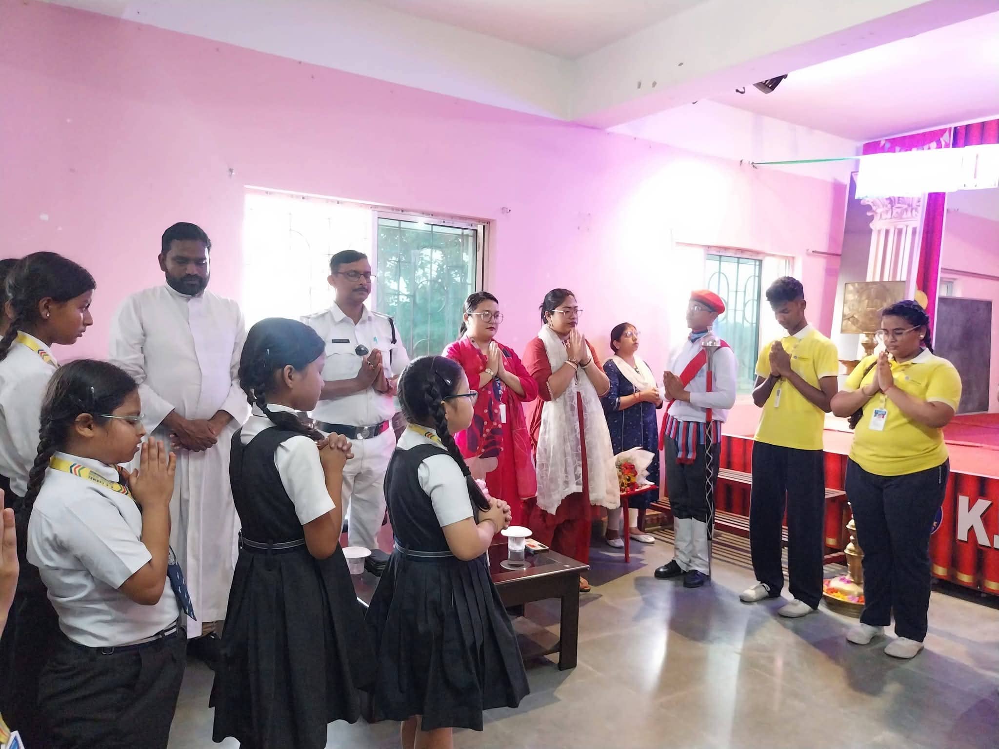 Student leaders participating in the Investiture Ceremony